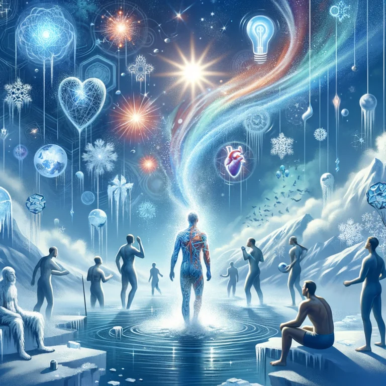 DALL·E 2024-03-21 15.10.36 - Create a concept art piece that visualizes the theme 'The Benefits of Cold Exposure_ A Dive into Cryotherapy and Cold Water Immersion