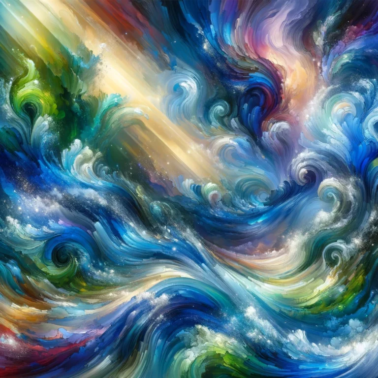 DALL·E 2024-04-08 10.24.02 - Create an image that captures the essence of the water element, with a focus on vibrant and colorful vibes