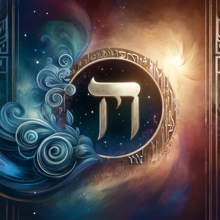 DALL·E 2024-05-15 11.04.56 - Refine the concept art to focus on the Hebrew letter Aleph (א), making it more distinct and accurate in the center of the artwork