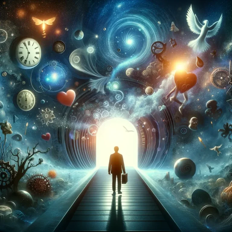The concept of The Significance of Dream Work in Personal Healing Journeys through an evocative and mystical concept art piece