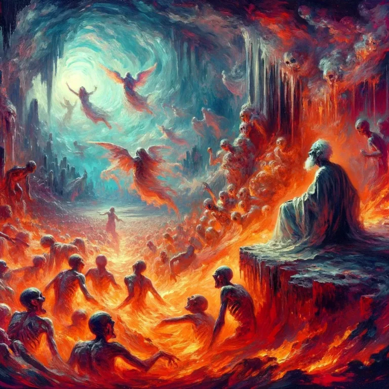 Create a variant of the previous dramatic scene, utilizing the acrylic paint style to enhance the intensity and emotion of the moment