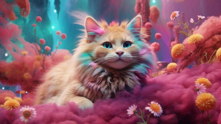Fluffy_cat_iridescent_photorealistic