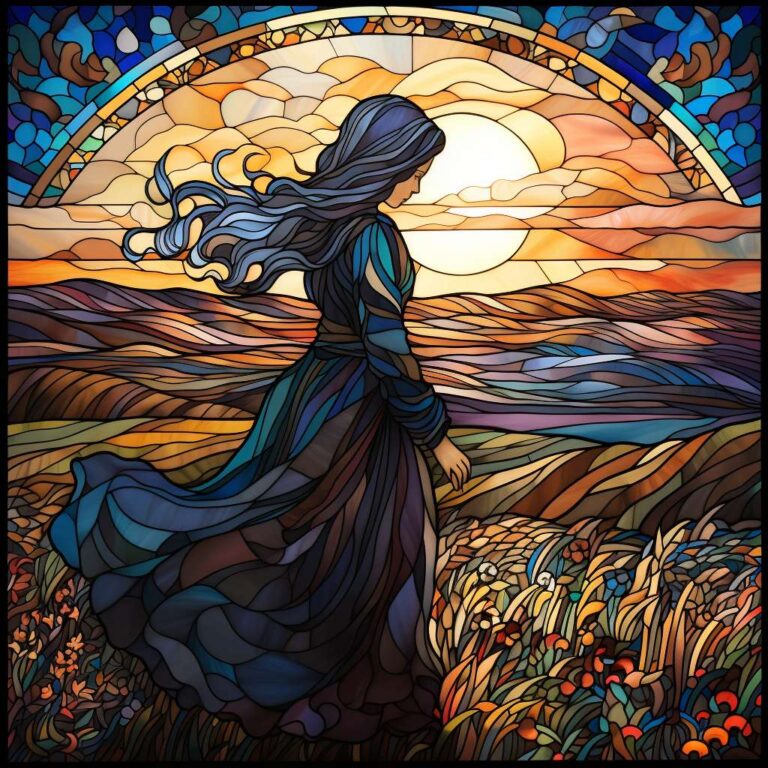 hivartei_stain_glass_depiction_of_a_modest_young_woman_dressed__7bb0b3f3-ff93-4798-9124-2b9edb2f2135