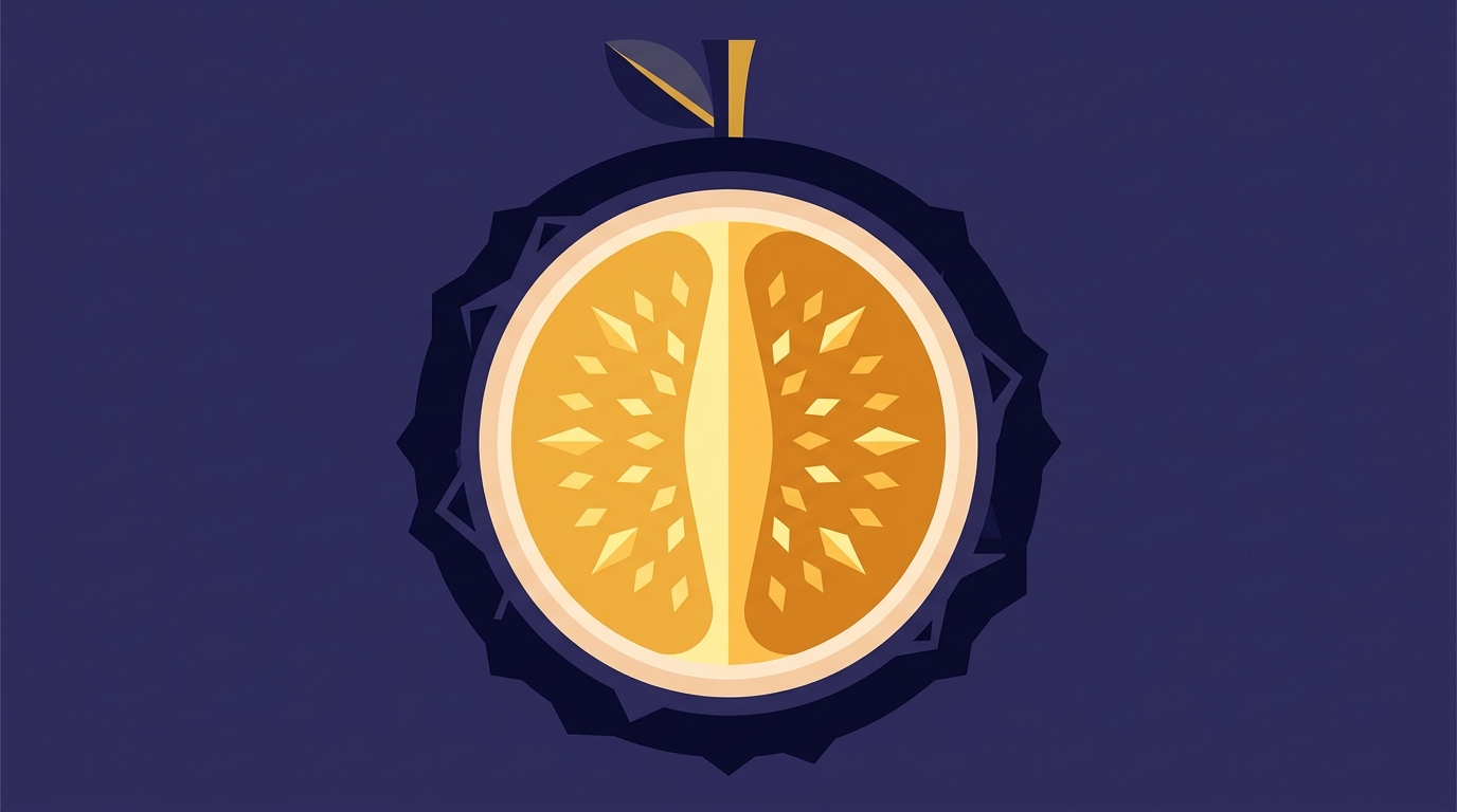 Three layers of a fruit cutaway, illustrating kelipot and nogah
